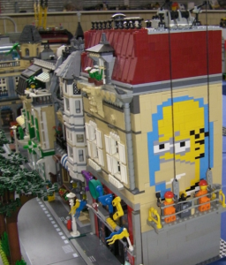 Portrait d'Homer Simpson sur un murs par Domino39